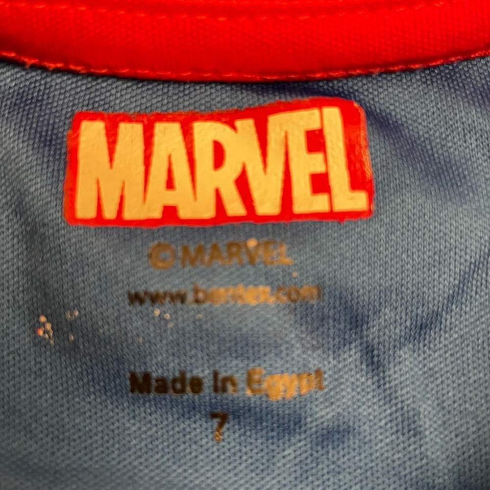 Marvel Captain America Boys Shirt Size 7 - Picture 3 of 5